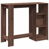 thumbnail of Table de bar avec étagère chêne marron bois d'ingénierie Modèle Boréal Prestige Pro