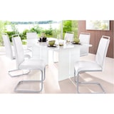 thumbnail of Mesa de Comedor Extensible Moderna 160/90/75cm Lacada Blanco Brillo - ANDROMEDA