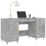 thumbnail of vidaXL Schreibtisch Betongrau 140x50x75 cm Holzwerkstoff