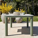 thumbnail of Table de jardin structure en aluminium 8 personnes L213x90cm vert