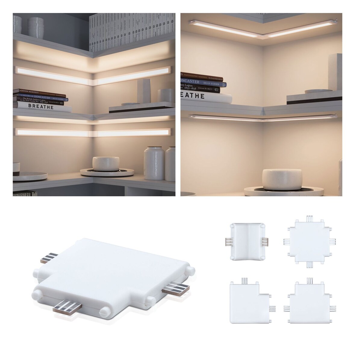 Paulmann Clever Connect Connecteur Border en T 50x50mm  Blanc dépoli 99965