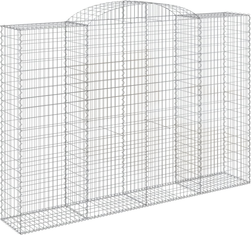 vidaXL Gabionen mit Hochbogen 5 Stk. 300x50x200/220cm Verzinktes Eisen
