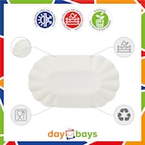 thumbnail of DayBays 250 Stk. Pommes-Schalen KU1 ca.11x19,5x3,2 cm weiß laminiert ohne Beschichtung