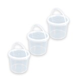 thumbnail of Eimer Deckel lebensmittelecht 3,3 L Liter leer farblos Henkel Kunststoff Set 20 Stück