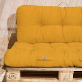thumbnail of Lot coussins extérieur pour palette jaune miel 120x80 Imperméables Anti-UV DECOARTS