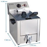 thumbnail of Friteuse professionnelle électrique 8 L, avec robinet de vidange