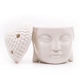 thumbnail of Candle Brothers Teelicht Duftlampe, Buddha Deko, Keramik Aromalampe, HxBxT: 16x12,5x13 cm, Wohnaccessoire, Weiß