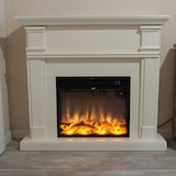 thumbnail of Cadre en bois pour cheminée Caldera blanc haute qualité made in europe Cadre en bois pour cheminée Caldera blanc pour cheminée électrique Vulcano