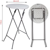 thumbnail of Stehtisch mit anthraziter Husse klappbar Ø 60cm Bistrotisch Klapptisch Biertisch