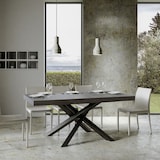 thumbnail of Ausziehbarer Tisch 90x160/420 cm Volantis Cemento Anthrazit Gestell