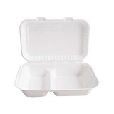 thumbnail of Envase de bagazo blanco con 2 compartimento