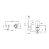 thumbnail of Aloni 2-Loch-Waschtischbatterie mit Unterputz-Einbaukörper Chrom
