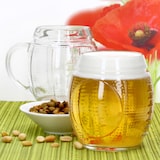 thumbnail of 6x Football Biergläser 0,5L geeicht Pille-Relief 6 Personen Bierkrüge aus Glas