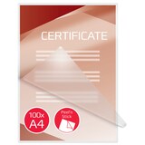 thumbnail of GBC Peel'nStick Laminierfolien DIN A4 Selbstklebend Glänzend 125 Mikron (2 x 125) Transparent 100 Stück