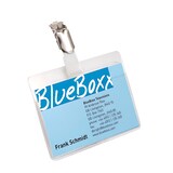 thumbnail of Durable Namensschild 60x90mm tr 5St mit Clip in SB Verpackung