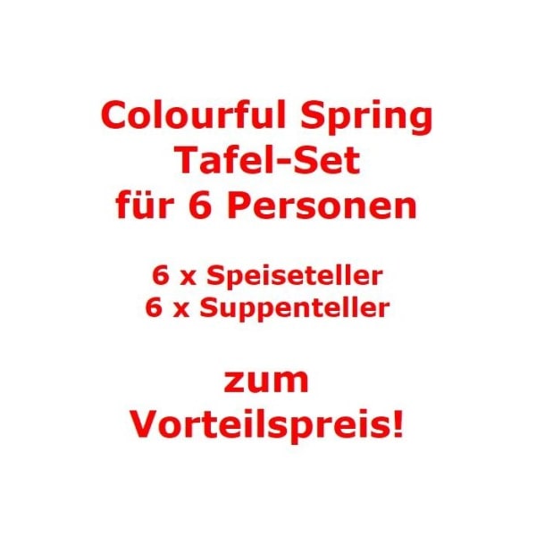 Villeroy & Boch Colourful Spring Tafel-Set für 6 Personen / 12 Teile