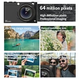 thumbnail of Caméscope Numérique 64MP WiFi 4K Avec Microphone Et Zoom 28x Noir YONIS