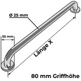 thumbnail of Haltegriff EDELSTAHL Bad Duschgriff Wandgriff Badewannengriff Griff Haltestange 300mm poliert