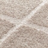 thumbnail of Tapis rectangulaire à poils longs style shaggy taupe 120 x 170 cm - Oviala