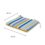 thumbnail of Lot de 4 Galettes de Chaise 35x35x3 cm motif Rayures Solaires