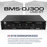 thumbnail of Kit Complet SONO 300W Bm Sonic BMS-DJ300 Initiation DJ Enceintes Ampli Table de Mixage Bluetooth USB, Micro, 2 Mini Lumières LED