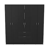 thumbnail of TUHOME Guarda-roupa Mitu 6 Portas - Preto / Branco