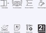 thumbnail of Mesa exterior extensible aluminio antracita