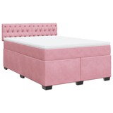 thumbnail of vidaXL Boxspringbett mit Matratze Rosa 160x200 cm Samt