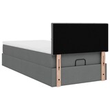 thumbnail of vidaXL Ottoman-Bett mit Matratze Dunkelgrau 90x200 cm Stoff