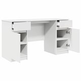 thumbnail of vidaXL Schreibtisch mit Schubladen Weiß 140 x 49 x 76 cm Holzwerkstoff