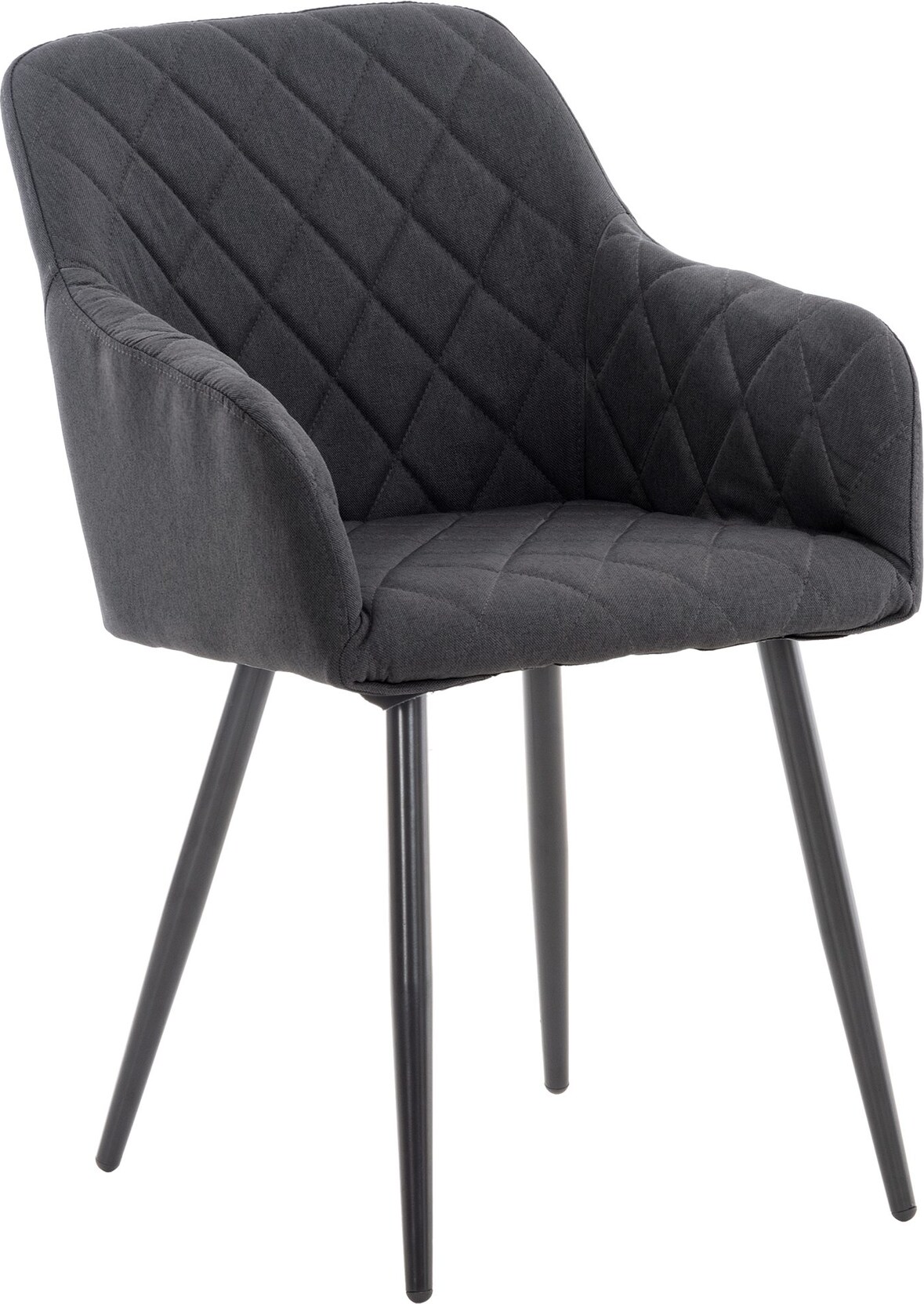 CHEFGASTRO Esszimmerstuhl SPRINGFIELD Stoff HxBxT 84x47x44cm Schwarz Küchenstuhl