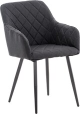 thumbnail of CHEFGASTRO Esszimmerstuhl SPRINGFIELD Stoff HxBxT 84x47x44cm Schwarz Küchenstuhl