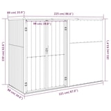 thumbnail of vidaXL Gerätehaus Braun 225x89x161 cm Verzinkter Stahl