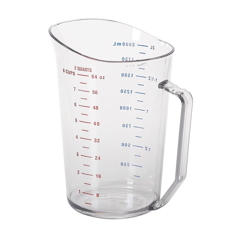 Verre doseur 2L - 14 x 19 x 44 cm - Transparent - Lot de 12 - Cambro