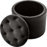 thumbnail of CLP Sitzhocker Pantin Samt Samt HBT: 42x44x44 cm grau