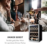 thumbnail of Klarstein Vinamour 48 Uno Weinkühlschrank 128l 48Fl 3 Einschübe 4-18°C Schwarz
