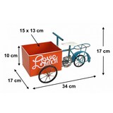 thumbnail of DanDiBo Blumenfahrrad für Garten Metall Stehend Fahrrad Blau Orange 96530 Pflanzfahrrad Dekofahrrad Blumenständer