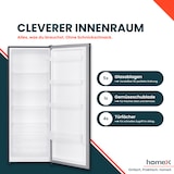 thumbnail of homeX Kühlschrank ohne Gefrierfach groß, freistehender Vollraumkühlschrank - 242 Liter, leise, silber, CS2421E-S
