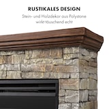 thumbnail of KlarsteinEtna Elektrokamin 1800W Wochentimer Fernbedienung LEDHellbraun