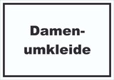 thumbnail of Damenumkleide Schild mit Text waagerecht A4 (210x297mm)