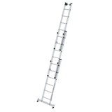 thumbnail of PROREGAL Sprossen-Mehrzweckleiter 3-teilig mit nivello®-Traverse und Wandlaufrollen 3x6 Sprossen