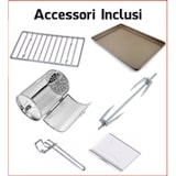 thumbnail of Sirge FORNO28CL Elektroofen mit Licht, Spieß, Drehspieß, Drehkorb, belüftet, 28 l, 1600 W