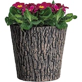 thumbnail of PROREGAL Blumentopf Übertopf Holzoptik Ø 30cm, Pflanzkübel Braun mit Holzoptik im rustikalen Design, Holzbaumstamm Blumenkübel