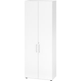 thumbnail of bümö Aktenschrank abschließbar, Büroschrank Holz 80cm breit in weiß - abschließbarer Schrank mit Aktenregal für's Büro & Arbeitszimmer, Büro Möbel