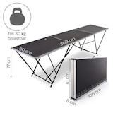 thumbnail of Tapeziertisch, klappbar, 1-teilig, Alu, 300 x 60 x 77 cm, Zentimeter-Skala bis 290 cm, multifunktionaler, klappbar, bis 30 kg belastbar, Raburg Stan