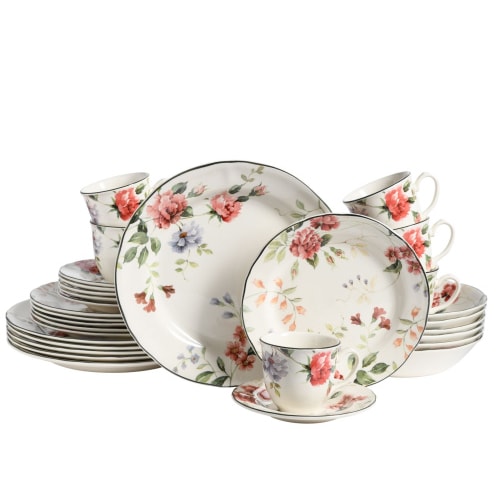 CreaTable Priscilla Bunt Kombiservice 30-tlg Steingut