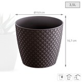 thumbnail of Prosperplast - ORIENT 3,5-l-Blumentopf - 18,9 x 18,9 x 16,7 cm in der Farbe Anthrazit