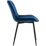 thumbnail of Set van 2 eetkamerstoelen Victoria Fluweel blauw