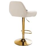 thumbnail of Barkruk Braga goud fluweel creme