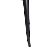 thumbnail of Mesa de fábrica de 160 x 80 cm en metal negro mate y tapa de madera clara